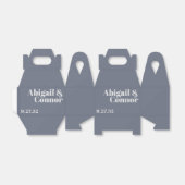 ミニマモダンリストタイポグラフィネイビーブルーグレー フェイバーボックス (折り畳みなし)