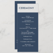 ミニマモダンリストタイポグラフィネイビーブルーグレー プログラム (正面/裏面)