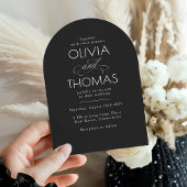 ミニマモダンリストタイポグラフィブ結婚ラックの写真 招待状