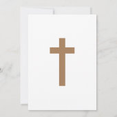 ミニマモダンリストタイポグラフィベビー写真バプテスマ 招待状 (裏面)