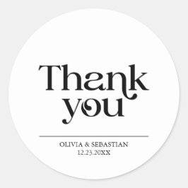 ミニマモダンリストタイポグラフィホワ結婚イト ラウンドシール