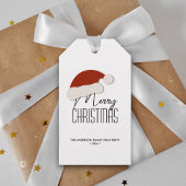 ミニマモダンリストタイポグラフィメリークリスマスパーティー ギフトタグ