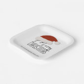 ミニマモダンリストタイポグラフィメリークリスマスパーティー ペーパープレート (傾斜あり)