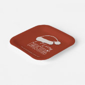 ミニマモダンリストタイポグラフィメリークリスマスパーティー ペーパープレート (傾斜あり)