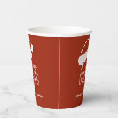 ミニマモダンリストタイポグラフィメリークリスマスパーティー 紙コップ (右)