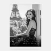 ミニマモダンリストタイポグラフィ写真ブライダルへようこそ アクリルサイン (正面)