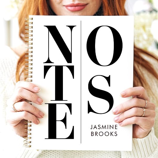 ミニマモダンリストタイポグラフィ名前をカスタムするノート プランナー手帳