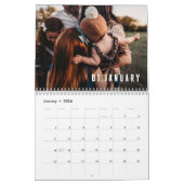 ミニマモダンリストタイポグラフィ家族の写真 カレンダー (1月 2026)