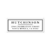 ミニマモダンリストタイポグラフィ差出人住所 ラバースタンプ (インプリント)