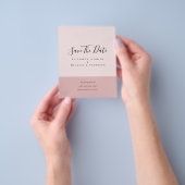 ミニマモダンリストタイポグラフィ日付の保存 チラシ (手)