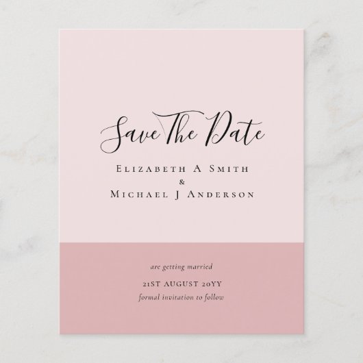 ミニマモダンリストタイポグラフィ日付の保存 チラシ (正面)