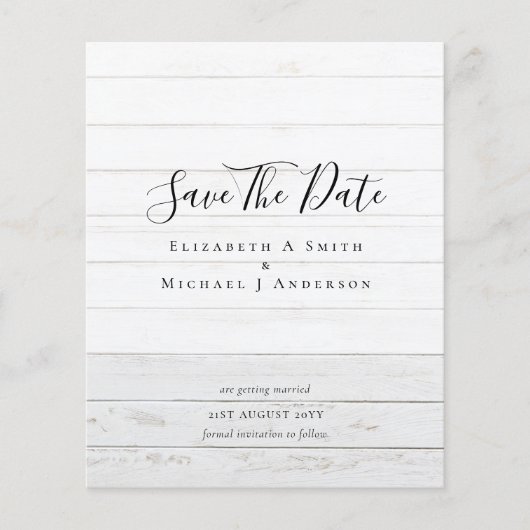 ミニマモダンリストタイポグラフィ日付の保存 チラシ (正面)