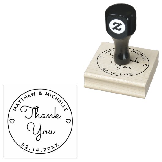ミニマモダンリストタイポグラフィ結婚の感謝 ラバースタンプ (押印)