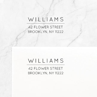 ミニマモダンリストタイポグラフィ01差出人住所 セルフインキングスタンプ