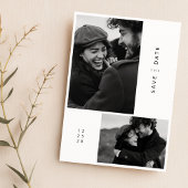 ミニマモダンリストタイポグラフィ2結婚写真 セーブザデート