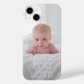 ミニマモダンリストタイポグラフィ「Love You Lots」写真 Case-Mate iPhoneケース (裏面)