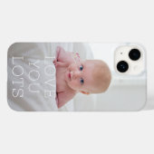 ミニマモダンリストタイポグラフィ「Love You Lots」写真 Case-Mate iPhoneケース (裏面 (横))