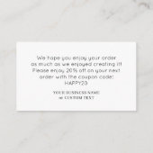 ミニマモダンリストタンブラー杯事業ありがとうございました エンクロージャーカード (裏面)