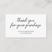 ミニマモダンリストタンブラー杯事業ありがとうございました エンクロージャーカード (正面)