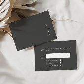 ミニマモダンリストダスティグレーRSVPカード 出欠カード