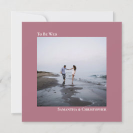 ミニマモダンリストダスティバラスクエア結婚フォト 招待状