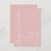 ミニマモダンリストダスティバラバプテスマ 招待状 (正面/裏面)