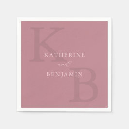 ミニマモダンリストダスティバラモノグラム結婚ズ スタンダードカクテルナプキン