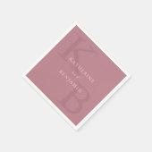 ミニマモダンリストダスティバラモノグラム結婚ズ スタンダードカクテルナプキン (角)