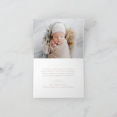 ミニマモダンリストダスティバラ写真バプテスマ サンキューカード (内部)