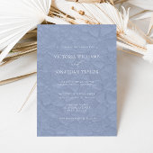 ミニマモダンリストダスティブルー結婚式招待状 招待状