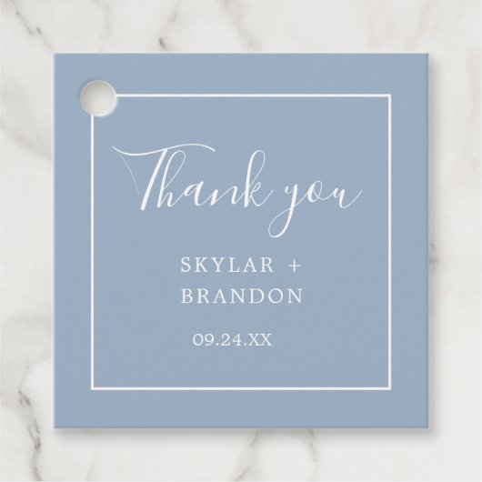 ミニマモダンリストダスティブルー フェイバータグ (正面)