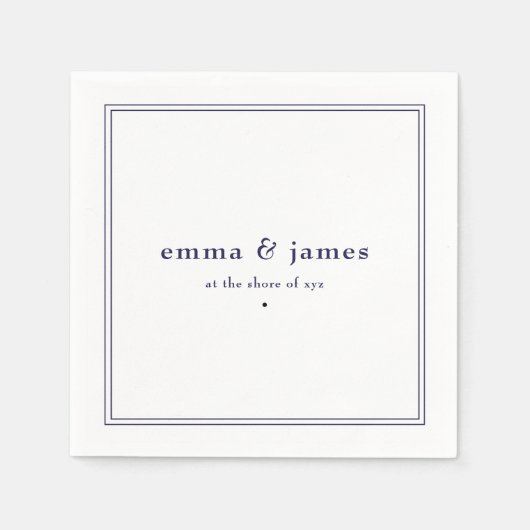 ミニマモダンリストダブル縁ど結婚ズ・ナプキン スタンダードカクテルナプキン (正面)