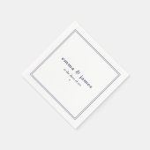 ミニマモダンリストダブル縁ど結婚ズ・ナプキン スタンダードカクテルナプキン (角)