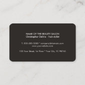 ミニマモダンリストダークフェイクシルバー美容師 名刺 (裏面)