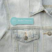 ミニマモダンリストティール（緑がかった色）ポープリント獣医 名札 (インサイチュ)