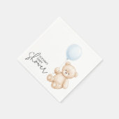 ミニマモダンリストテディベア赤ちゃんシャワーパーティー スタンダードカクテルナプキン (角)