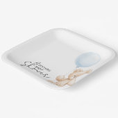 ミニマモダンリストテディベア赤ちゃんシャワーパーティー ペーパープレート (傾斜あり)