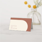 ミニマモダンリストテラコッタアー結婚チズゲスト プレイスカード (裏面)