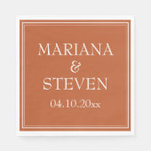 ミニマモダンリストテラコッタナプキンズ スタンダードランチョンナプキン (正面)