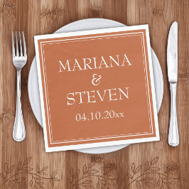 ミニマモダンリストテラコッタナプキンズ スタンダードランチョンナプキン