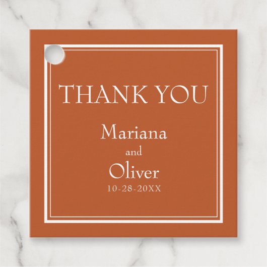 ミニマモダンリストテラコッタメッセージカード フェイバータグ (正面)