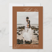 ミニマモダンリストテラコッタ書道写真 サンキューカード (正面)