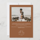 ミニマモダンリストテラコッタ書道写真 サンキューカード (裏面)