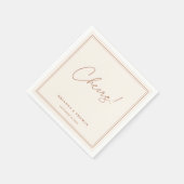 ミニマモダンリストテラコッタ結婚のナプキン スタンダードカクテルナプキン (角)