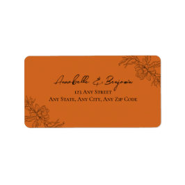 ミニマモダンリストテラコッタ結婚フローラのリターン ラベル