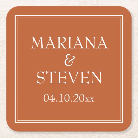 ミニマモダンリストテラコッタ スクエアペーパーコースター (正面)