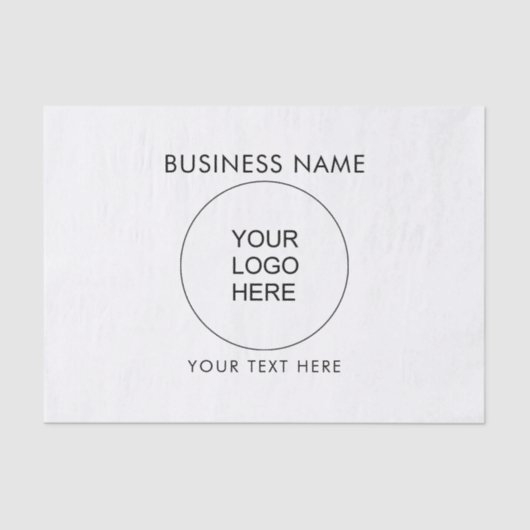 ミニマモダンリストテンプレートここにロゴをアップロード 薄葉紙 (正面)