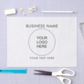 ミニマモダンリストテンプレートここにロゴをアップロード 薄葉紙 (クラフト)