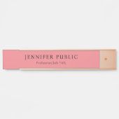 ミニマモダンリストテンプレートエレガントカリスマレッド サインプレート (正面)