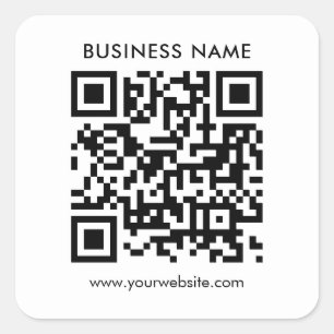 ミニマモダンリストテンプレートカスタムビジネスQRコード スクエアシール